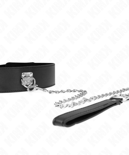 KINK - NECKLACE WITH BELT 65 CM WITH WIDE BLACK STRAP ADJUSTABLE 33.5-41 CM X 5 CM KINK - NECKLACE WITH BELT 65 CM WITH WIDE BLACK STRAP ADJUSTABLE 33.5-41 CM X 5 CM