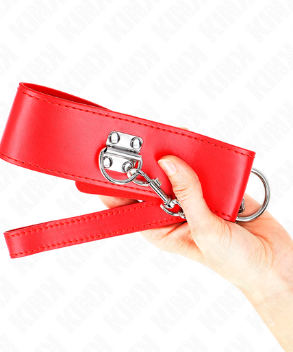 KINK - NECKLACE WITH BELT 65 CM WITH WIDE RED STRAP ADJUSTABLE 33.5-41 CM X 5 CM KINK - NECKLACE WITH BELT 65 CM WITH WIDE RED STRAP ADJUSTABLE 33.5-41 CM X 5 CM