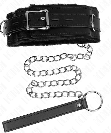 KINK - COLLAR WITH LEASH 65 CM WITH RESTRICTIONS BLACK 36-42 CM X 5.5 CM KINK - COLLAR WITH LEASH 65 CM WITH RESTRICTIONS BLACK 36-42 CM X 5.5 CM