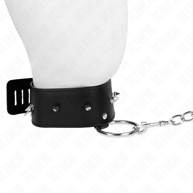 Kink – Necklace 65 Cm With Leash With Silver Studs Model 2 Adjustable 36 – 43 Cm X 5 Cm