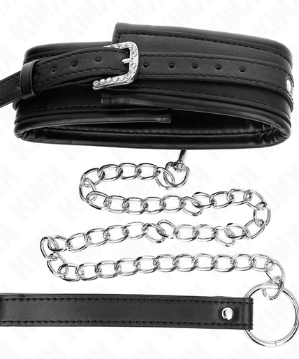 KINK - NECKLACE WITH SHINY BUCKLE STRAP 65 CM 48.5 CM X 5.3 CM KINK - NECKLACE WITH SHINY BUCKLE STRAP 65 CM 48.5 CM X 5.3 CM