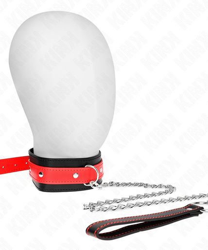 KINK - NECKLACE WITH RED STRAP 65 CM AJUSTABLE 36-43 CM X 5 CM KINK - NECKLACE WITH RED STRAP 65 CM AJUSTABLE 36-43 CM X 5 CM