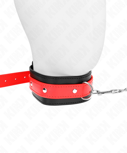 KINK - NECKLACE WITH RED STRAP 65 CM AJUSTABLE 36-43 CM X 5 CM KINK - NECKLACE WITH RED STRAP 65 CM AJUSTABLE 36-43 CM X 5 CM