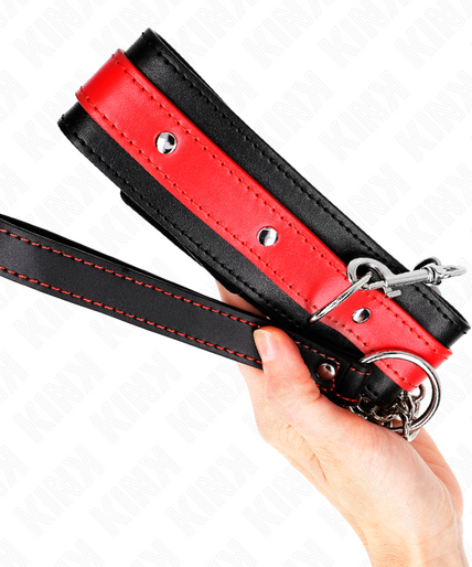 KINK - NECKLACE WITH RED STRAP 65 CM AJUSTABLE 36-43 CM X 5 CM KINK - NECKLACE WITH RED STRAP 65 CM AJUSTABLE 36-43 CM X 5 CM