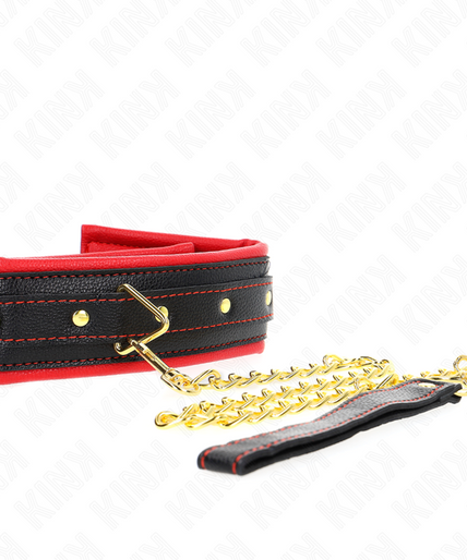 KINK - NECKLACE WITH SPONGE IMITATION LEATHER STRAP MODEL 2 ADJUSTABLE 37-54 CM X 3 CM KINK - NECKLACE WITH SPONGE IMITATION LEATHER STRAP MODEL 2 ADJUSTABLE 37-54 CM X 3 CM