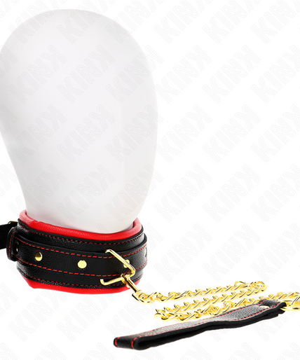 KINK - NECKLACE WITH SPONGE IMITATION LEATHER STRAP MODEL 2 ADJUSTABLE 37-54 CM X 3 CM KINK - NECKLACE WITH SPONGE IMITATION LEATHER STRAP MODEL 2 ADJUSTABLE 37-54 CM X 3 CM