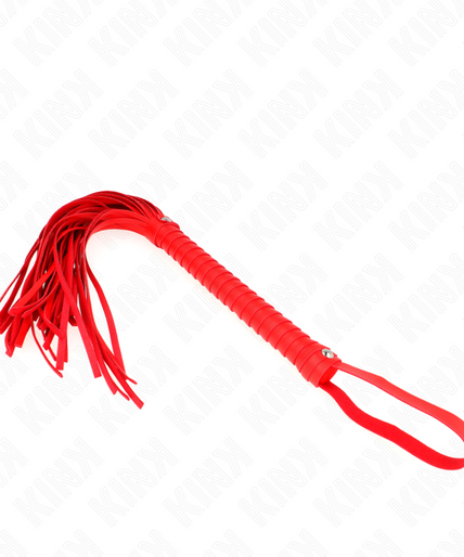 KINK - WHIP WITH RED TEXTURED HANDLE 48.5 CM KINK - WHIP WITH RED TEXTURED HANDLE 48.5 CM