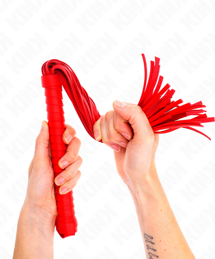 KINK - WHIP WITH RED TEXTURED HANDLE 48.5 CM KINK - WHIP WITH RED TEXTURED HANDLE 48.5 CM