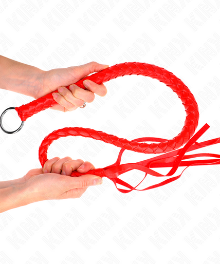 KINK - SNAKE WHIP WITH RED HAND RING 65 CM KINK - SNAKE WHIP WITH RED HAND RING 65 CM