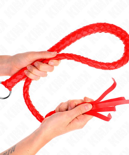 KINK - SNAKE WHIP WITH RED HAND RING 65 CM KINK - SNAKE WHIP WITH RED HAND RING 65 CM