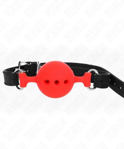 KINK - FULL SILICONE GAG 55 x 2 CM WITH 4.5 CM BALL SIZE M RED ADJUSTABLE 35-51 CM KINK - FULL SILICONE GAG 55 x 2 CM WITH 4.5 CM BALL SIZE M RED ADJUSTABLE 35-51 CM