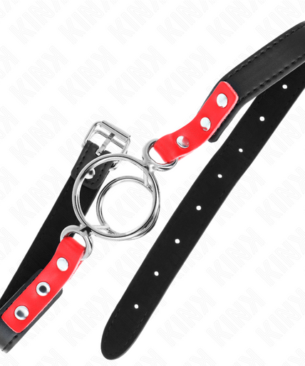 KINK - GAG WITH MULTIPLE O-RINGS 4 / 4.8 CM RED 38 X 56 CM KINK - GAG WITH MULTIPLE O-RINGS 4 / 4.8 CM RED 38 X 56 CM
