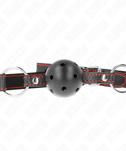 KINK - HOLLOW HARD BLACK BALL GAG MODEL 2 65 x 2.5 CM KINK - HOLLOW HARD BLACK BALL GAG MODEL 2 65 x 2.5 CM