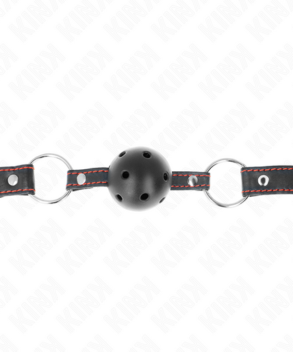 KINK - HOLLOW HARD BLACK BALL GAG MODEL 2 65 x 2.5 CM KINK - HOLLOW HARD BLACK BALL GAG MODEL 2 65 x 2.5 CM