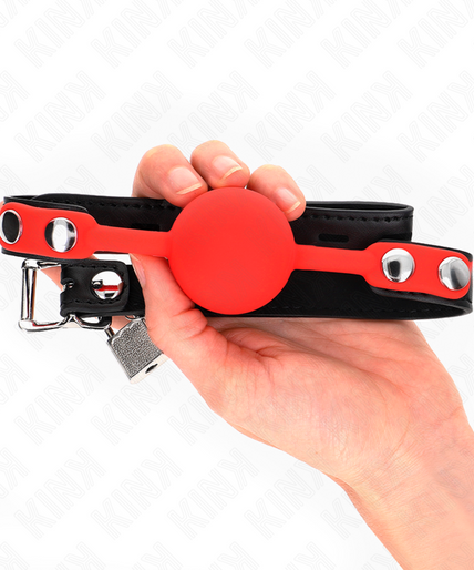 KINK - SILICONE BALL 4 CM GAG WITH LOCK 60 x 2 CM KINK - SILICONE BALL 4 CM GAG WITH LOCK 60 x 2 CM