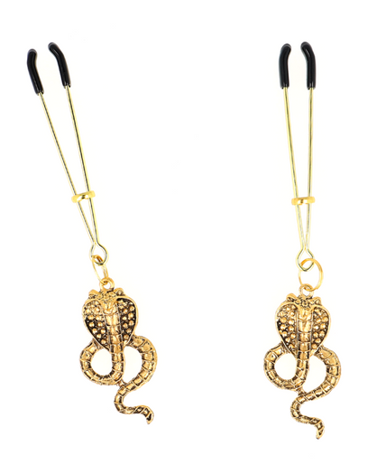 KINK - COBRA PENDANT NIPPLE CLAMPS 6 CM KINK - COBRA PENDANT NIPPLE CLAMPS 6 CM