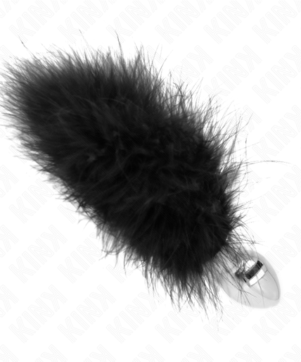 KINK - STAINLESS STEEL ANAL PLUG 11 x 7 CM WITH FEATHER 11 CM KINK - STAINLESS STEEL ANAL PLUG 11 x 7 CM WITH FEATHER 11 CM