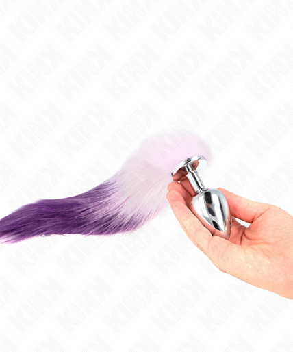 KINK - ANAL PLUG SIZE L 10 X 4 CM WITH SYNTHETIC TAIL 40 CM PURPLE KINK - ANAL PLUG SIZE L 10 X 4 CM WITH SYNTHETIC TAIL 40 CM PURPLE