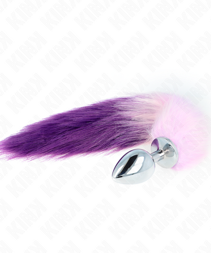 KINK - ANAL PLUG SIZE L 10 X 4 CM WITH SYNTHETIC TAIL 40 CM PURPLE KINK - ANAL PLUG SIZE L 10 X 4 CM WITH SYNTHETIC TAIL 40 CM PURPLE