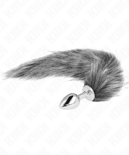 KINK - ANAL PLUG SIZE S 7 X 3 CM WITH SYNTHETIC TAIL 40 CM GREY KINK - ANAL PLUG SIZE S 7 X 3 CM WITH SYNTHETIC TAIL 40 CM GREY