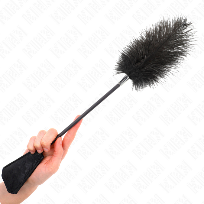 Pleasurements – Kink – Straußenfeder-Kitzler mit Spitzen-Paddel 56 cm