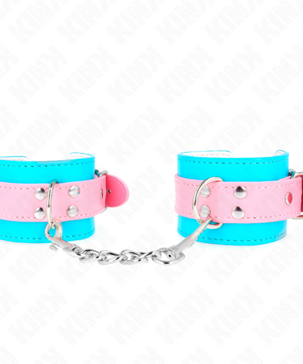 KINK - CUTE WRIST RESTRAINTS BLUE / PINK ADJUSTABLE 16-28 CM X 5 CM KINK - CUTE WRIST RESTRAINTS BLUE / PINK ADJUSTABLE 16-28 CM X 5 CM