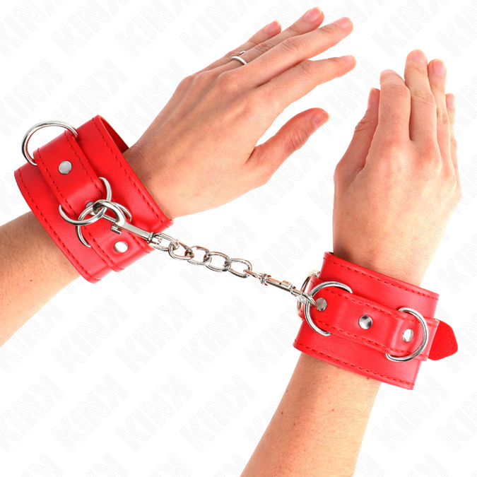 Kink – 3D-ring polsboeien verstelbaar rood 17,5 – 25 cm x 6 cm