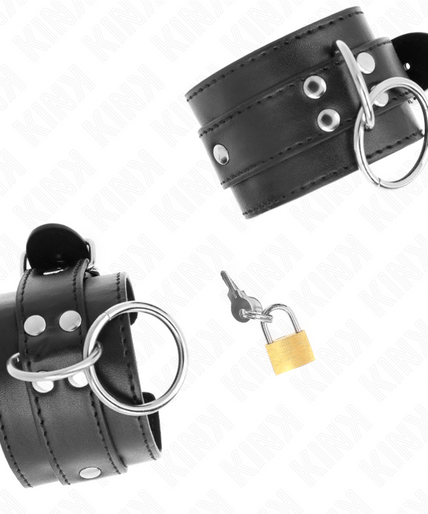 KINK - O-RING LOCKED WRIST RESTRAINTS BLACK ADJUSTABLE 20-28 CM X 5.5 CM KINK - O-RING LOCKED WRIST RESTRAINTS BLACK ADJUSTABLE 20-28 CM X 5.5 CM