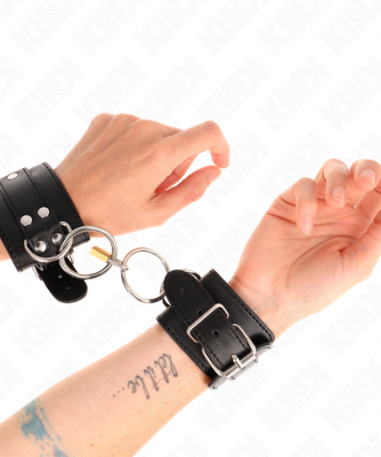 KINK - O-RING LOCKED WRIST RESTRAINTS BLACK ADJUSTABLE 20-28 CM X 5.5 CM KINK - O-RING LOCKED WRIST RESTRAINTS BLACK ADJUSTABLE 20-28 CM X 5.5 CM