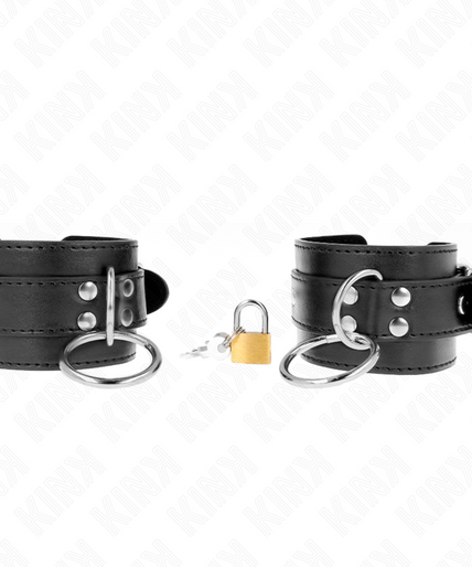 KINK - O-RING LOCKED WRIST RESTRAINTS BLACK ADJUSTABLE 20-28 CM X 5.5 CM KINK - O-RING LOCKED WRIST RESTRAINTS BLACK ADJUSTABLE 20-28 CM X 5.5 CM