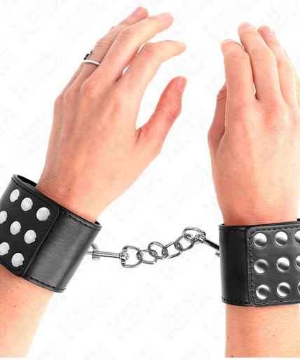 KINK - WRIST RESTRAINTS WITH SNAP FASTEN BLACK ADJUSTABLE 19-24 CM X 5.5 CM KINK - WRIST RESTRAINTS WITH SNAP FASTEN BLACK ADJUSTABLE 19-24 CM X 5.5 CM
