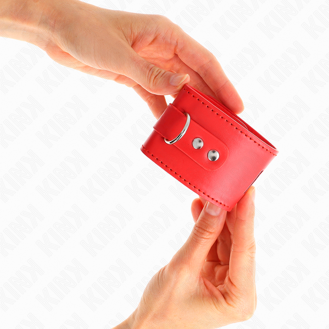 KINK - POLSBANDEN MET HANGSLUITING ROOD VERSTELBAAR 16-23 CM X 5.5 CM