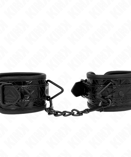 KINK - DIAMOND PATTERN WRIST RESTRAINTS BLACK ADJUSTABLE 17-26 CM X 5.5 CM KINK - DIAMOND PATTERN WRIST RESTRAINTS BLACK ADJUSTABLE 17-26 CM X 5.5 CM