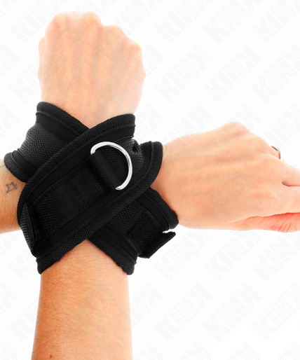 KINK - CROSS CUFFS BLACK 34 X 5.5 CM KINK - CROSS CUFFS BLACK 34 X 5.5 CM