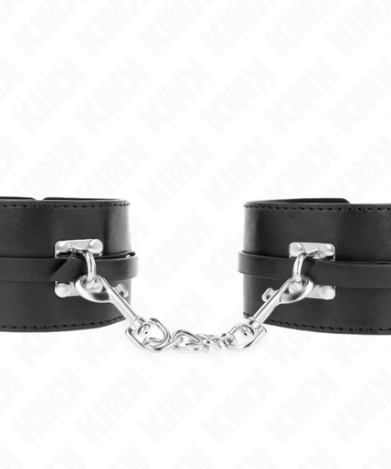 KINK - DELUXE LOCKING WRIST RESTRAINTS BLACK ADJUSTABLE 14.5-21 CM X 6 CM KINK - DELUXE LOCKING WRIST RESTRAINTS BLACK ADJUSTABLE 14.5-21 CM X 6 CM