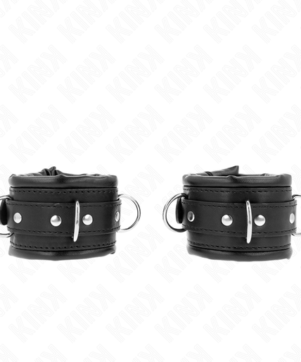 KINK - HEAVY WRIST RESTRAINTS WITH BLACK FUR LINED ADJUSTABLE 20-30 CM X 6 CM KINK - HEAVY WRIST RESTRAINTS WITH BLACK FUR LINED ADJUSTABLE 20-30 CM X 6 CM
