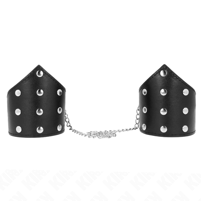 Kink – Zwarte Point Style polsbanden met ketting, verstelbaar 17 – 23 cm x 8,5 cm