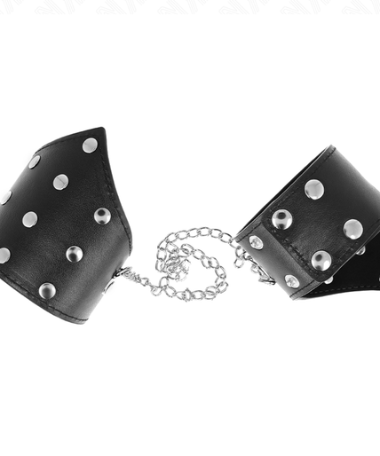 KINK - BLACK POINT STYLE WRISTBANDS WITH CHAIN ADJUSTABLE 17-23 CM X 8.5 CM KINK - BLACK POINT STYLE WRISTBANDS WITH CHAIN ADJUSTABLE 17-23 CM X 8.5 CM