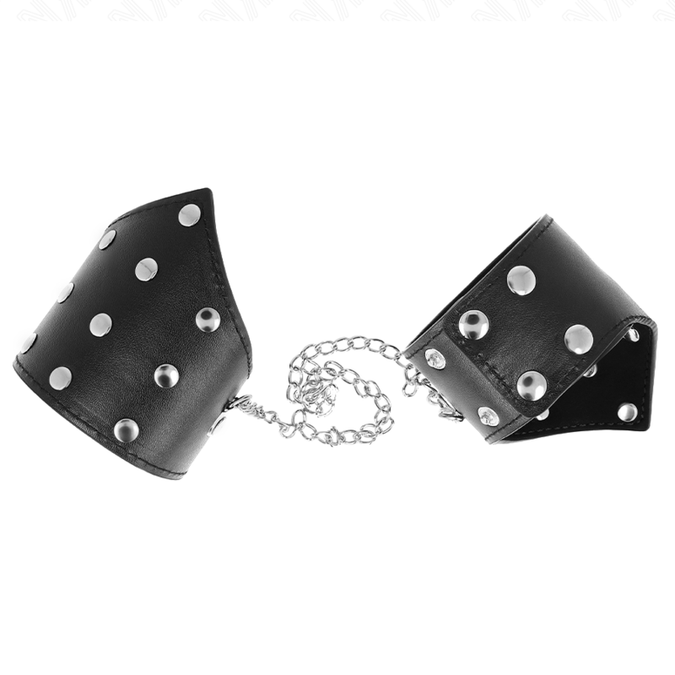 Kink – Zwarte Point Style polsbanden met ketting, verstelbaar 17 – 23 cm x 8,5 cm