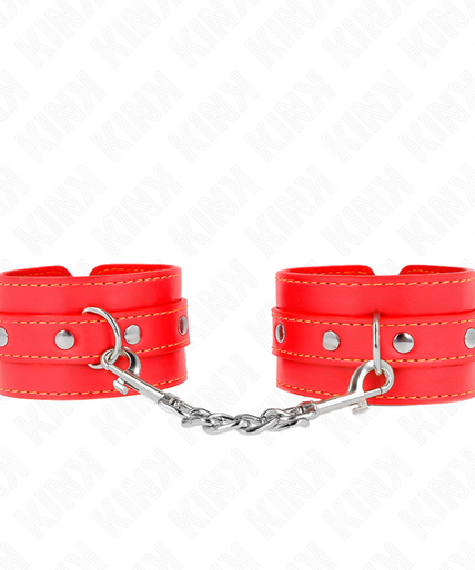 KINK - THIN WRIST RESTRAINTS RED ADJUSTABLE 21-33 CM KINK - THIN WRIST RESTRAINTS RED ADJUSTABLE 21-33 CM