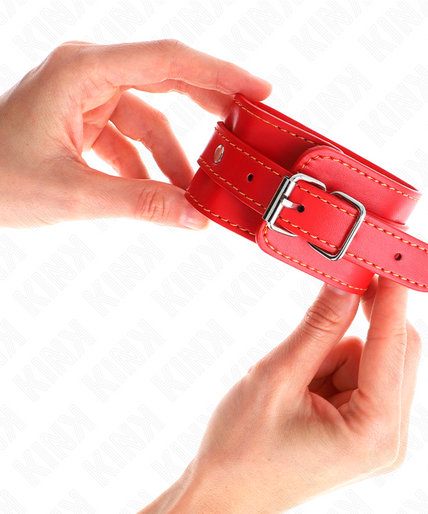 KINK - THIN WRIST RESTRAINTS RED ADJUSTABLE 21-33 CM KINK - THIN WRIST RESTRAINTS RED ADJUSTABLE 21-33 CM