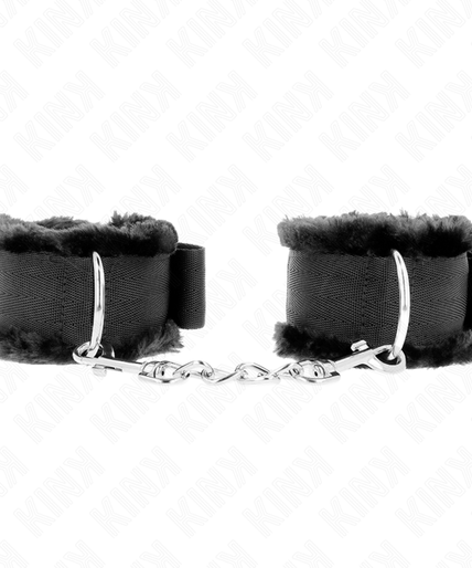 KINK - FURRY LINED WRIST RESTRAINTS BLACK ADJUSTABLE 17-31 CM X 7 CM KINK - FURRY LINED WRIST RESTRAINTS BLACK ADJUSTABLE 17-31 CM X 7 CM