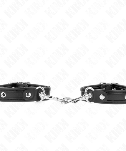 KINK - MINI BLACK WRISTBANDS WITH STUDS ADJUSTABLE 16-22 CM X 2 CM KINK - MINI BLACK WRISTBANDS WITH STUDS ADJUSTABLE 16-22 CM X 2 CM