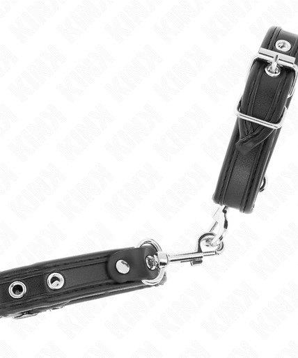 KINK - MINI BLACK WRISTBANDS WITH STUDS ADJUSTABLE 16-22 CM X 2 CM KINK - MINI BLACK WRISTBANDS WITH STUDS ADJUSTABLE 16-22 CM X 2 CM