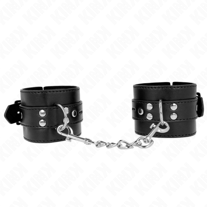Kink – Wrist Restraints Black With Black Belt Adjustable 17 – 28 Cm X 6 Cm