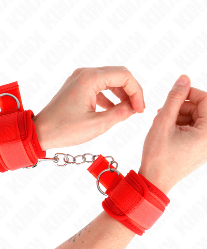 KINK - NEOPRENE WRIST RESTRAINTS RED 42 X 5 CM KINK - NEOPRENE WRIST RESTRAINTS RED 42 X 5 CM