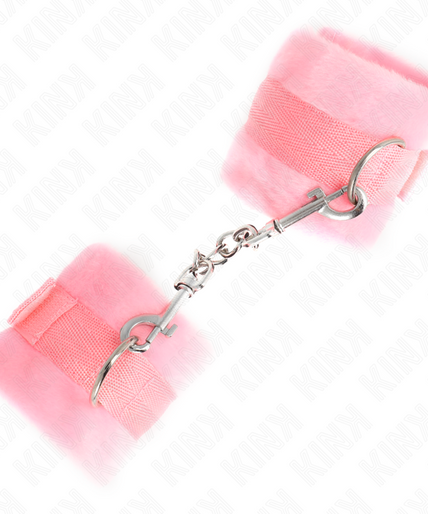 KINK - BEGINNER FUR HAND CUFFS PINK 30 X 7 CM KINK - BEGINNER FUR HAND CUFFS PINK 30 X 7 CM
