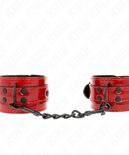 KINK - DARK RED WRIST CUFFS 23 X 5 CM KINK - DARK RED WRIST CUFFS 23 X 5 CM