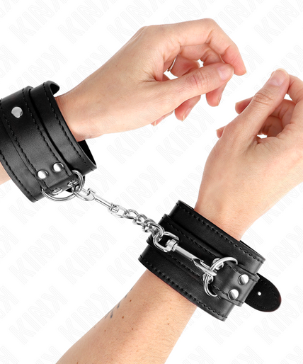 KINK - SIMPLE WRIST RESTRAINTS BLACK ADJUSTABLE 20-23 CM X 5.5 CM KINK - SIMPLE WRIST RESTRAINTS BLACK ADJUSTABLE 20-23 CM X 5.5 CM