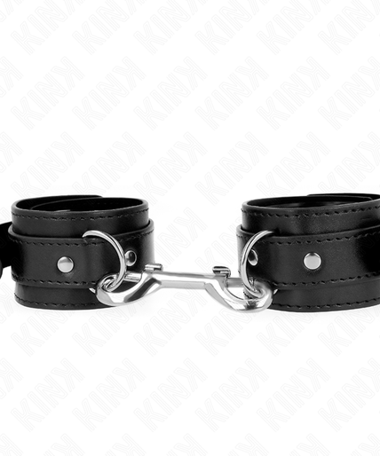 KINK - WRIST RESTRAINTS-SINGLE RIVET ROW BLACK ADJUSTABLE 17-28 CM X 5 CM KINK - WRIST RESTRAINTS-SINGLE RIVET ROW BLACK ADJUSTABLE 17-28 CM X 5 CM
